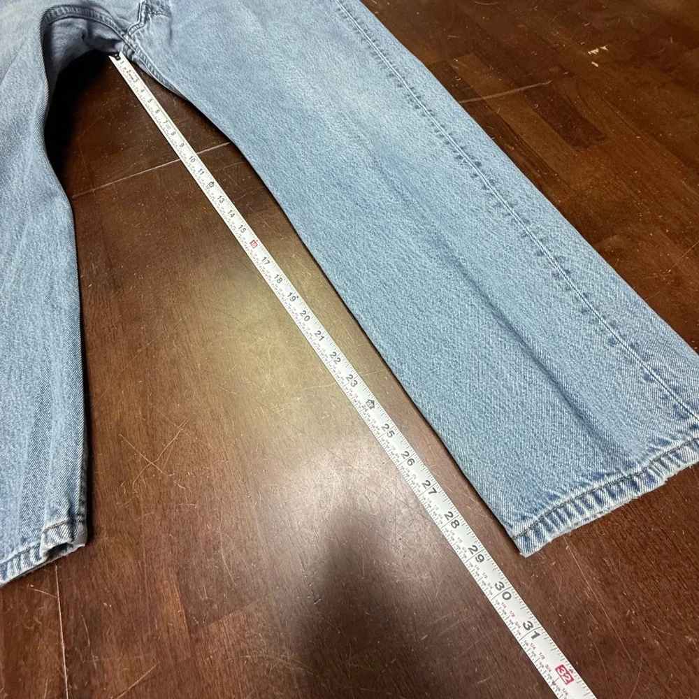 Vtg Levi's 501 Straight Leg Jeans Men 40x30 Light Wash Blue Button Fly Y2K